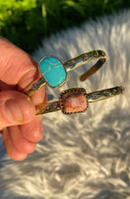 Load image into Gallery viewer, Kingsman Turquoise Stamped Bangle - #002