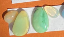 Load image into Gallery viewer, The Bloom Studs 001 - Iron Maiden + Hubei Turquoise, Ethiopian Opal