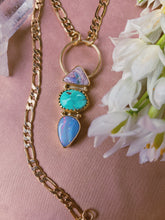 Load image into Gallery viewer, Copy of The Portal Necklace - Australian + Cantera Opal, Emerald Valley Turquoise
