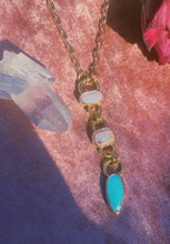 Load image into Gallery viewer, Opal + Turquoise Lariat
