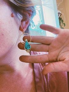 Spiderweb Turquoise Earrings