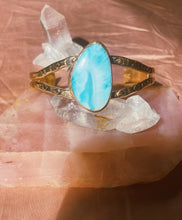 Load image into Gallery viewer, Stamped Bangle - Larimar
