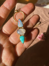 Load image into Gallery viewer, The Portal Chain - Australian Opal, Carico Lake Turquoise + Moonstone
