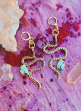 Load image into Gallery viewer, Hubei Turquoise Snake Earrings
