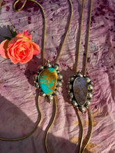 Load image into Gallery viewer, Boulder Opal Stamped Bolo
