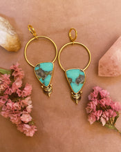Load image into Gallery viewer, Kingman Turquoise Stamped Earrings

