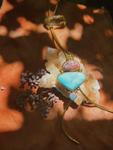 Load image into Gallery viewer, Larimar + Opal Stacked Bolo
