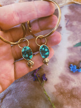 Load image into Gallery viewer, Spiderweb Turquoise Hoops 001
