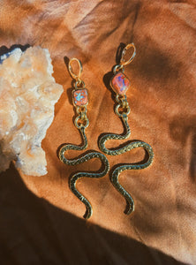 Cantera Opal Snake Earrings