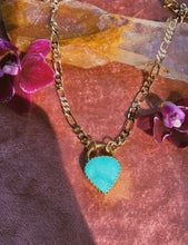 Load image into Gallery viewer, White Water Turquoise Figaro Chain
