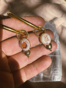 Stamped Cantera Opal Hoops 001
