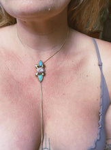 Load image into Gallery viewer, Bold as Love Lariat - Faceted Amazonite, Australian + Cantera Opal
