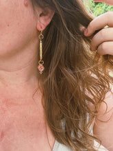 Load image into Gallery viewer, Cantera Opal Stamped Hoops
