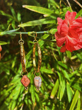 Load image into Gallery viewer, Cantera Opal Stamped Hoops
