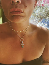 Load image into Gallery viewer, The Portal Chain - Australian Opal, Carico Lake Turquoise + Moonstone
