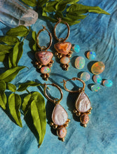 Load image into Gallery viewer, Pearl + Cantera Opal Stacked Mini Hoop Drop
