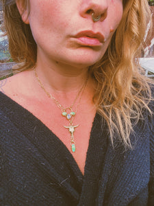 The Steer Necklace - Green Sonoran Gold Turquoise