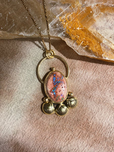 Pink Cantera Opal Necklace 001