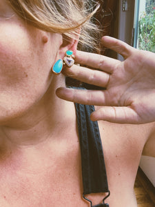 Ear Crawler Set - Australian + Cantera Opal, Mother of Pearl, Kingsman Turquoise