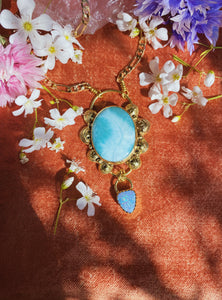 Larimar + Australian Opal Necklace