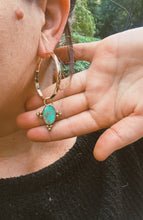 Load image into Gallery viewer, Turquoise Hoops 002
