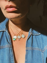 Load image into Gallery viewer, The Moon Maiden Necklace - Sonoran Gold Turquoise + Paperclip Chain
