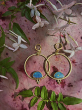 Load image into Gallery viewer, Australian Opal Triple Dot Hoop
