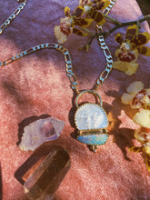 Load image into Gallery viewer, The Moon Maiden Necklace - Australian Opal + Figaro Chain
