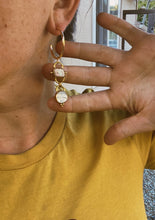 Load image into Gallery viewer, Mini Moon + Cantera Opal Hoops
