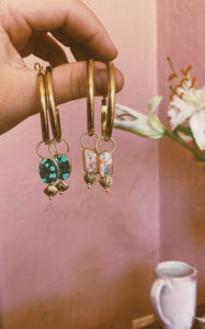 Spiderweb Turquoise Hoops 001