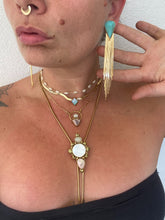 Load image into Gallery viewer, Cantera + Ethiopian Opal + Mother of Pearl Bolo
