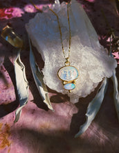 Load image into Gallery viewer, Australian Opal Moon Necklace 002
