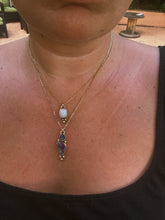 Load image into Gallery viewer, Faceted Iolite + Cantera Opal Portal Necklace
