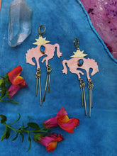 Load image into Gallery viewer, Fire Horse Earrings - Australian Opal 001
