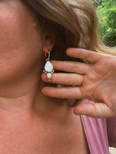 Load image into Gallery viewer, Pearl + Cantera Opal Stacked Mini Hoop Drop
