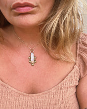 Load image into Gallery viewer, Stamped Ocean Agate Necklace
