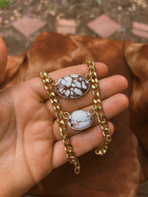 Load image into Gallery viewer, White Buffalo Turquoise Ladder Necklace
