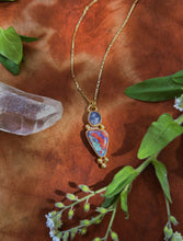 Load image into Gallery viewer, Faceted Iolite + Cantera Opal Portal Necklace
