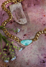 Load image into Gallery viewer, Larimar Cuban Link Necklace
