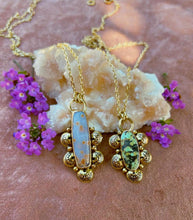 Load image into Gallery viewer, Stamped Ocean Agate Necklace
