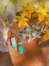 Load image into Gallery viewer, The Portal Necklace - Aussie Opal + Nevada Turquoise
