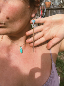 The Portal Necklace - Aussie Opal + Nevada Turquoise