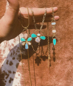 Opal + Turquoise Lariat
