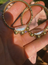 Load image into Gallery viewer, Stamped Hoop - Triple Stamped Cantera Opal
