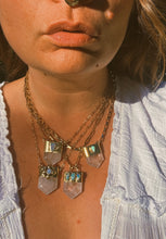 Load image into Gallery viewer, Australian Opal Stamped Crystal Quartz Pendulum
