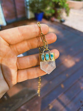 Load image into Gallery viewer, Triple Opal Crystal Quartz Pendulum
