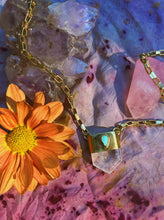 Load image into Gallery viewer, Kingman Turquoise Crystal Quartz Pedulum
