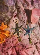 Load image into Gallery viewer, Iolite Star Earrings
