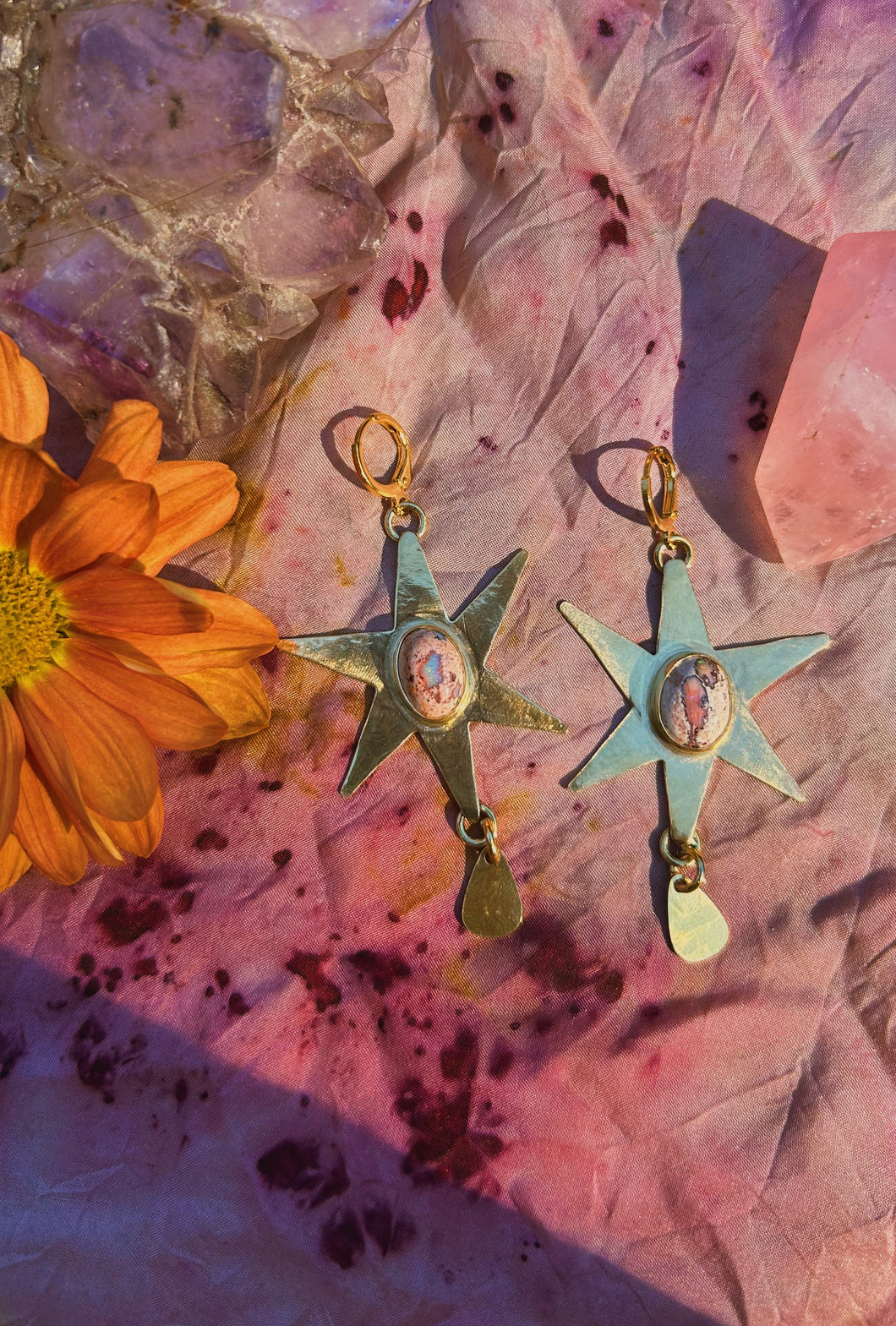 Cantera Opal Star Earrings