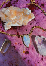 Load image into Gallery viewer, Rainbow Moonstone Cuban Link Chain
